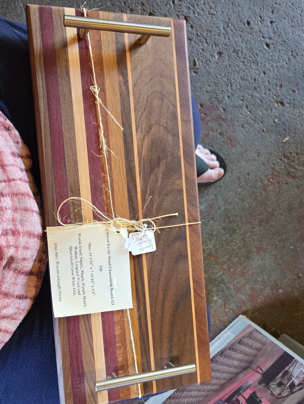 Custom Exotic Wood Charcuterie Board